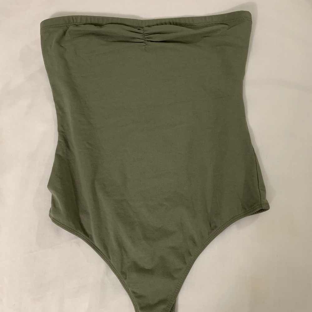 Green bandeau body suit forever 21